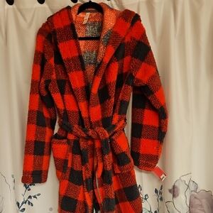 Target Red and Black Checkered Teddy Jacket